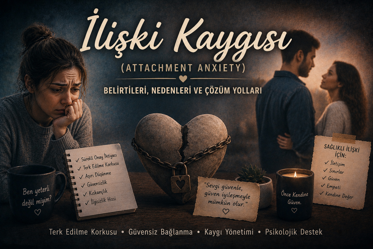 İlişki Kaygısı (Attachment Anxiety) Nedir? Belirtileri, Nedenleri ve Sağlıklı İlişkiler Kurmanın 10 Yolu